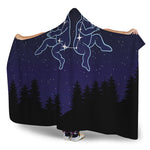 Gemini Constellation Print Hooded Blanket