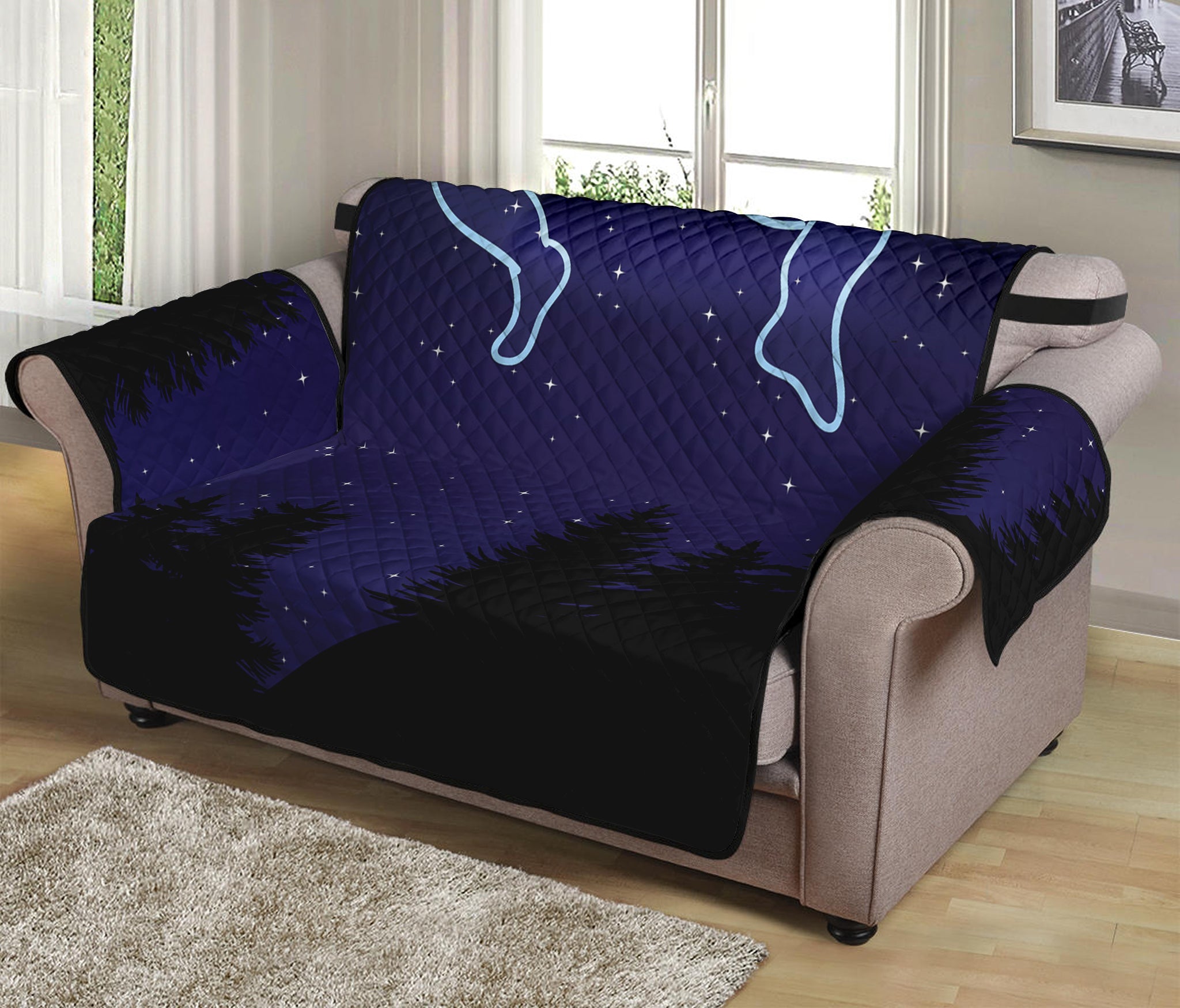 Gemini Constellation Print Loveseat Protector