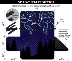 Gemini Constellation Print Loveseat Protector