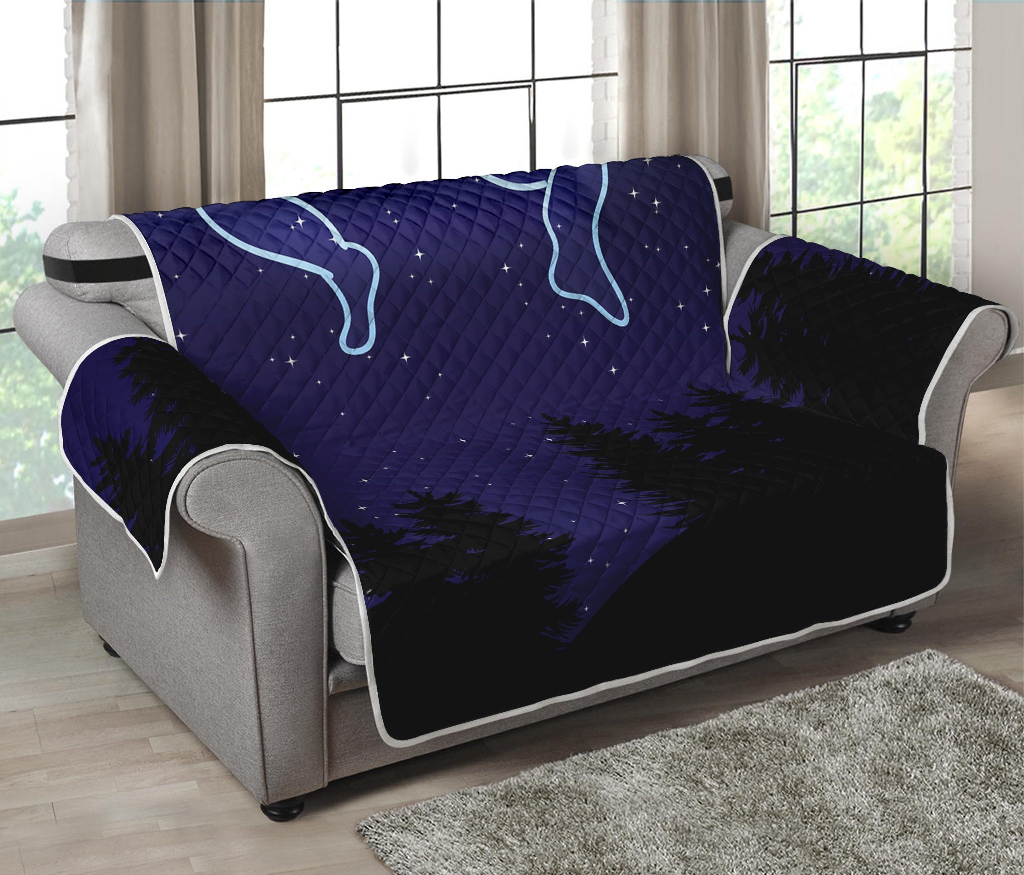 Gemini Constellation Print Loveseat Protector