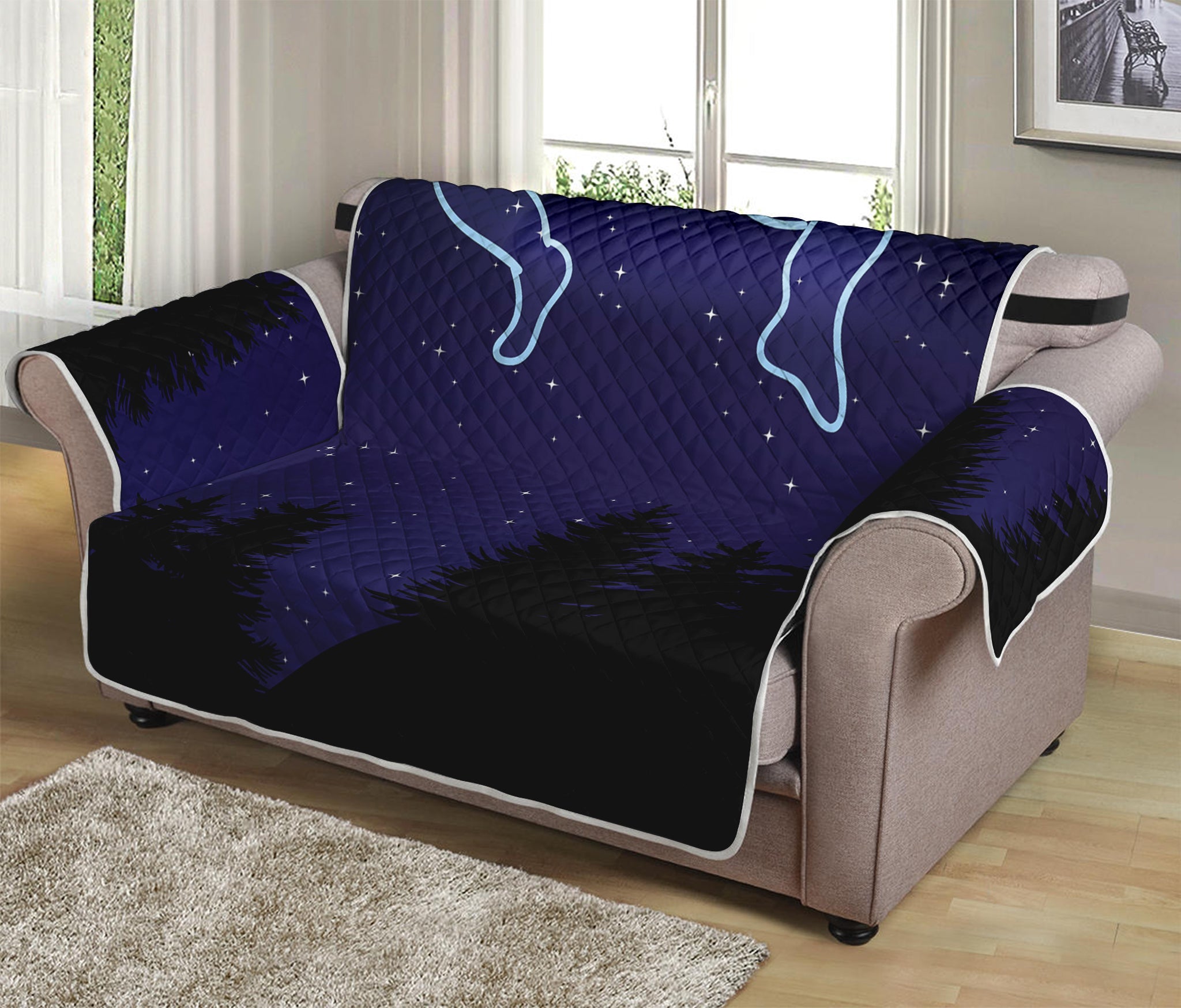 Gemini Constellation Print Loveseat Protector