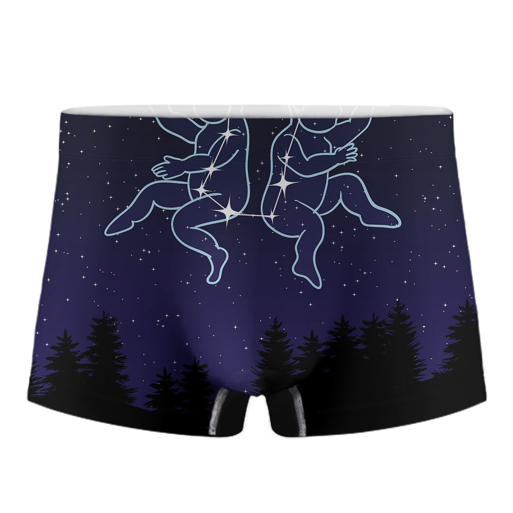 Gemini Constellation Print Men's Boxer Briefs