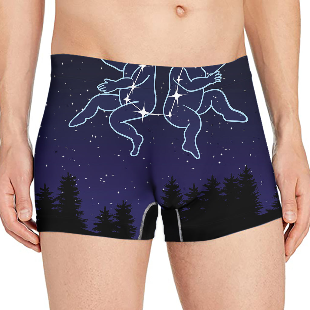 Gemini Constellation Print Men's Boxer Briefs