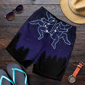 Gemini Constellation Print Men's Shorts