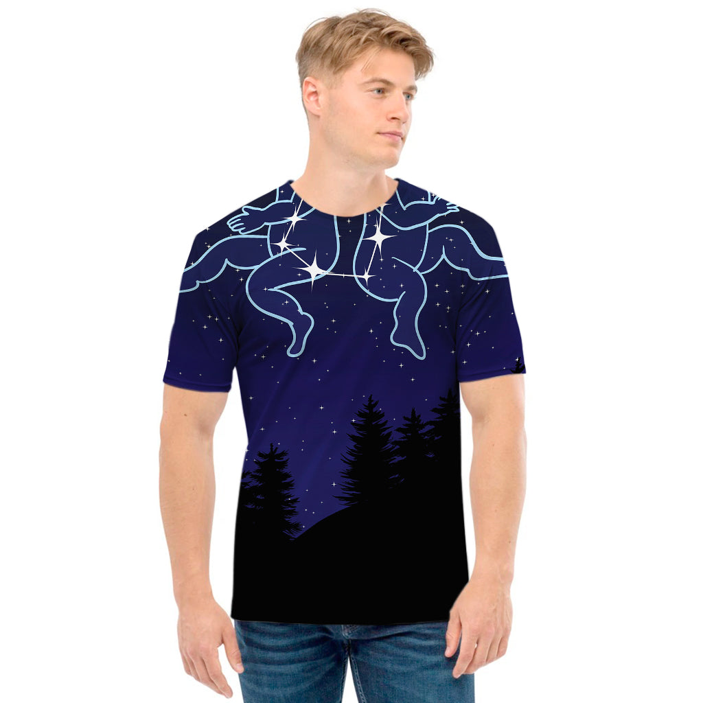 Gemini Constellation Print Men's T-Shirt