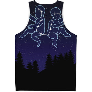 Gemini Constellation Print Men's Tank Top