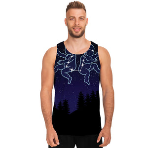 Gemini Constellation Print Men's Tank Top