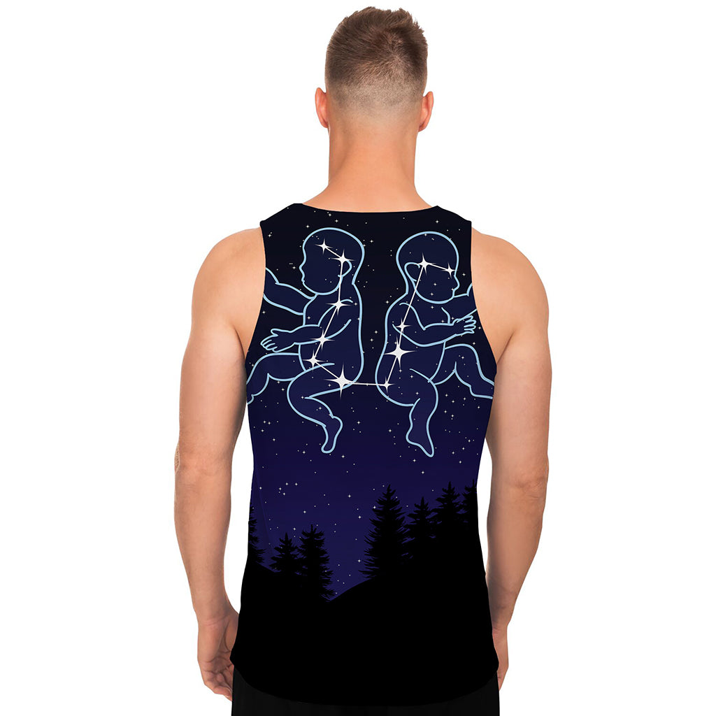 Gemini Constellation Print Men's Tank Top