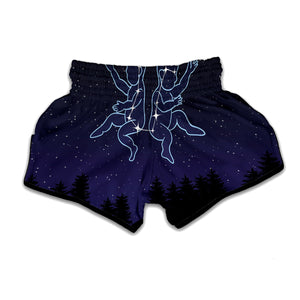 Gemini Constellation Print Muay Thai Boxing Shorts