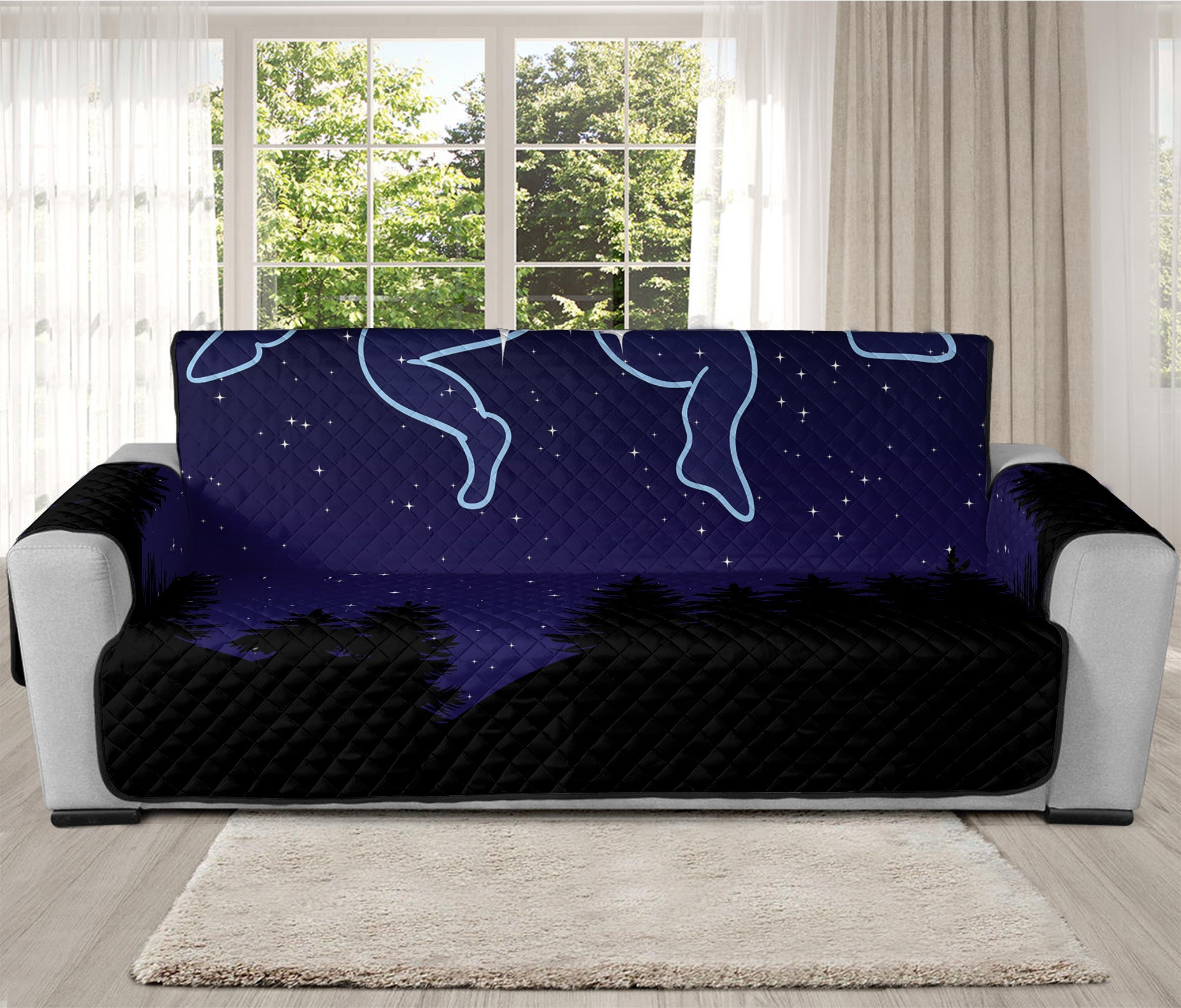 Gemini Constellation Print Oversized Sofa Protector