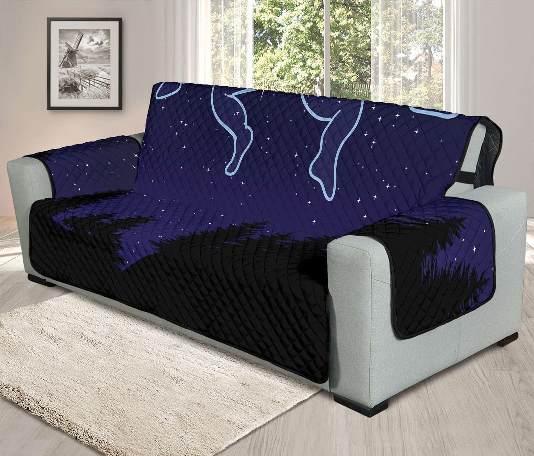 Gemini Constellation Print Oversized Sofa Protector