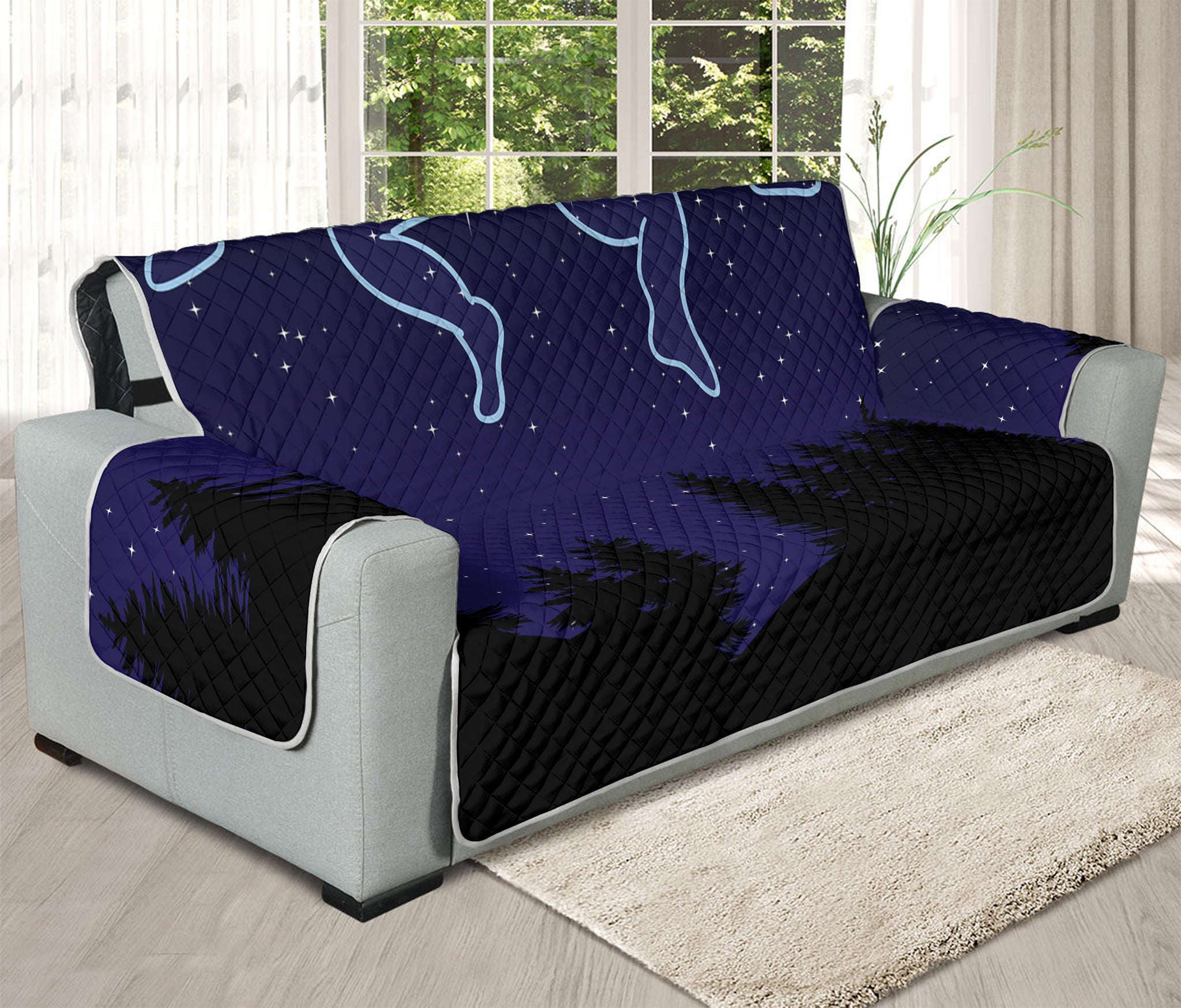 Gemini Constellation Print Oversized Sofa Protector