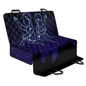 Gemini Constellation Print Pet Car Back Seat Cover