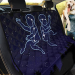 Gemini Constellation Print Pet Car Back Seat Cover