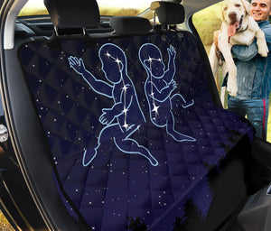 Gemini Constellation Print Pet Car Back Seat Cover