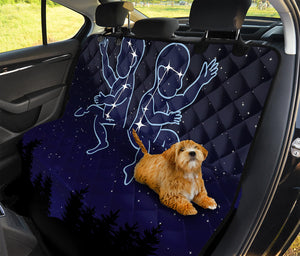 Gemini Constellation Print Pet Car Back Seat Cover