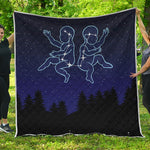 Gemini Constellation Print Quilt