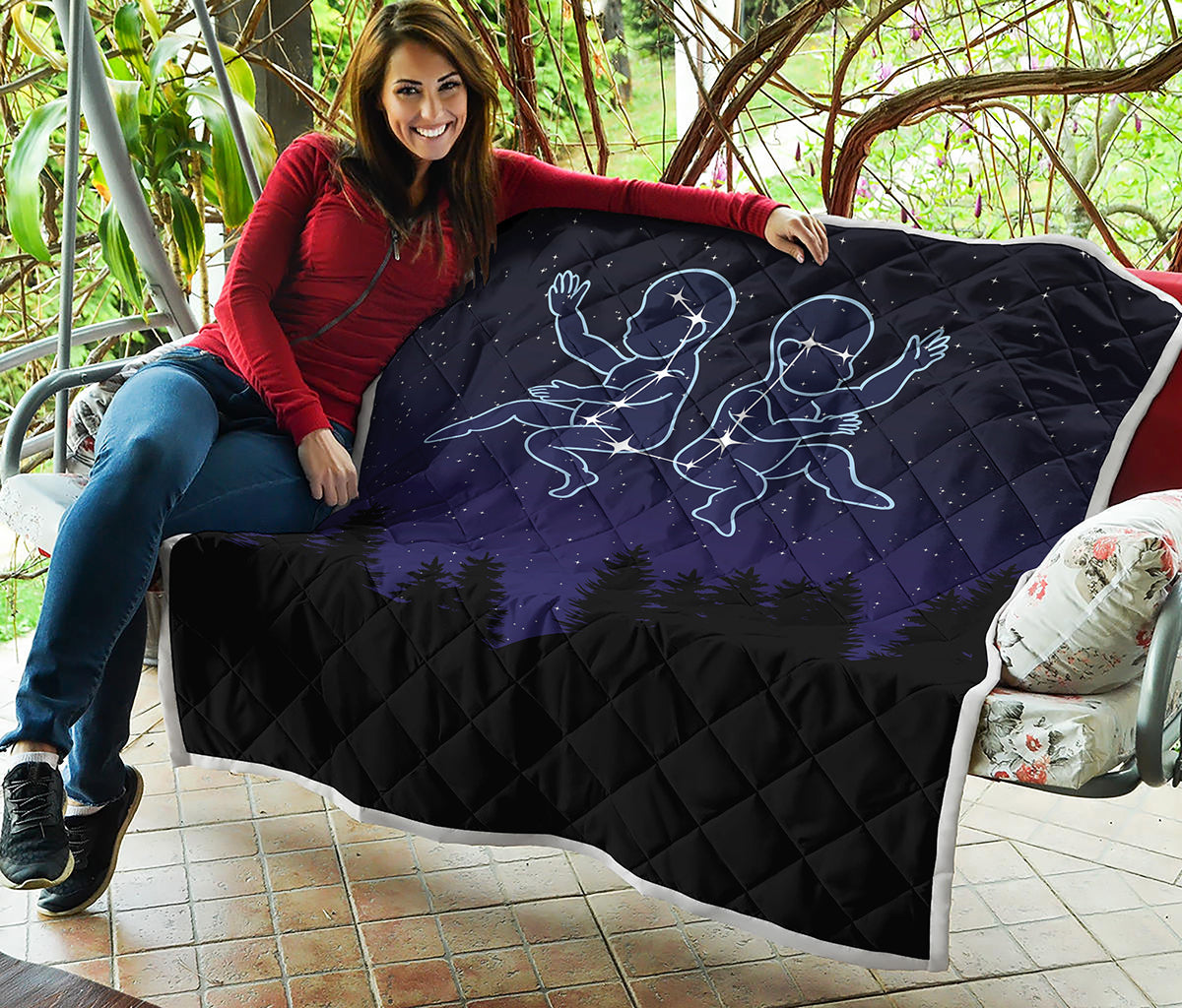 Gemini Constellation Print Quilt