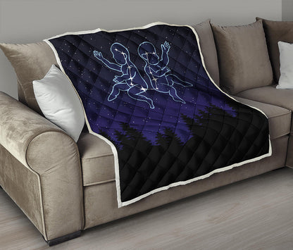 Gemini Constellation Print Quilt