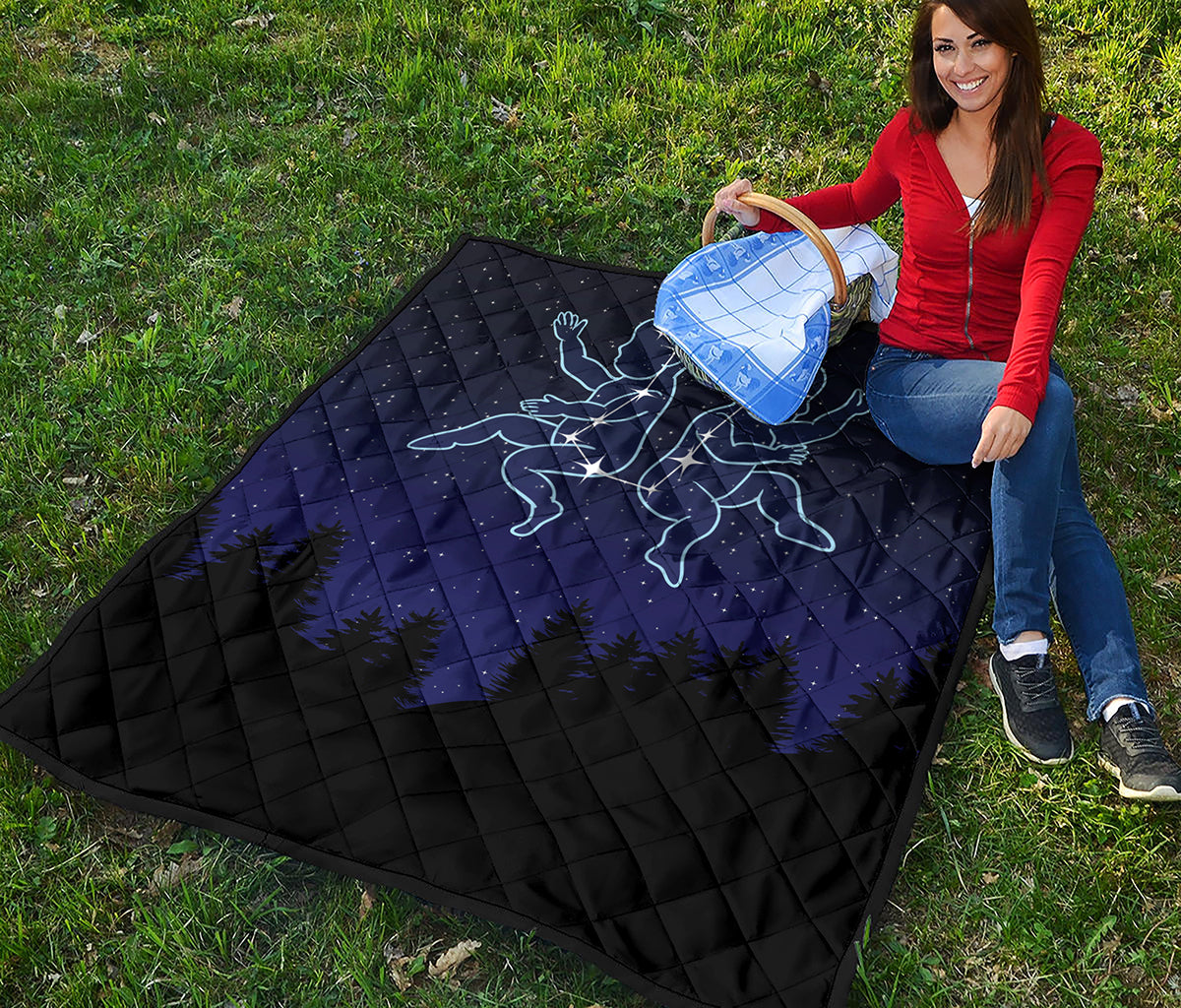 Gemini Constellation Print Quilt