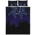Gemini Constellation Print Quilt Bed Set