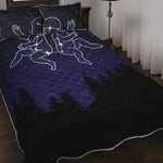 Gemini Constellation Print Quilt Bed Set