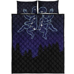 Gemini Constellation Print Quilt Bed Set