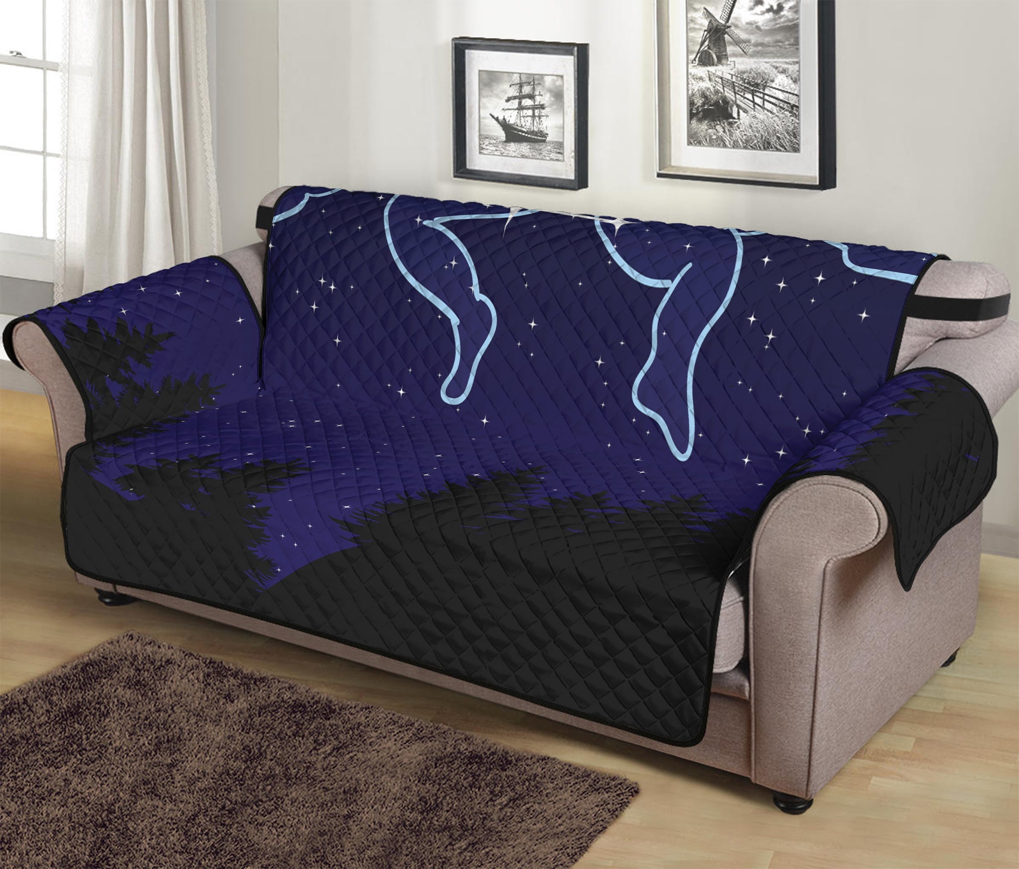 Gemini Constellation Print Sofa Protector