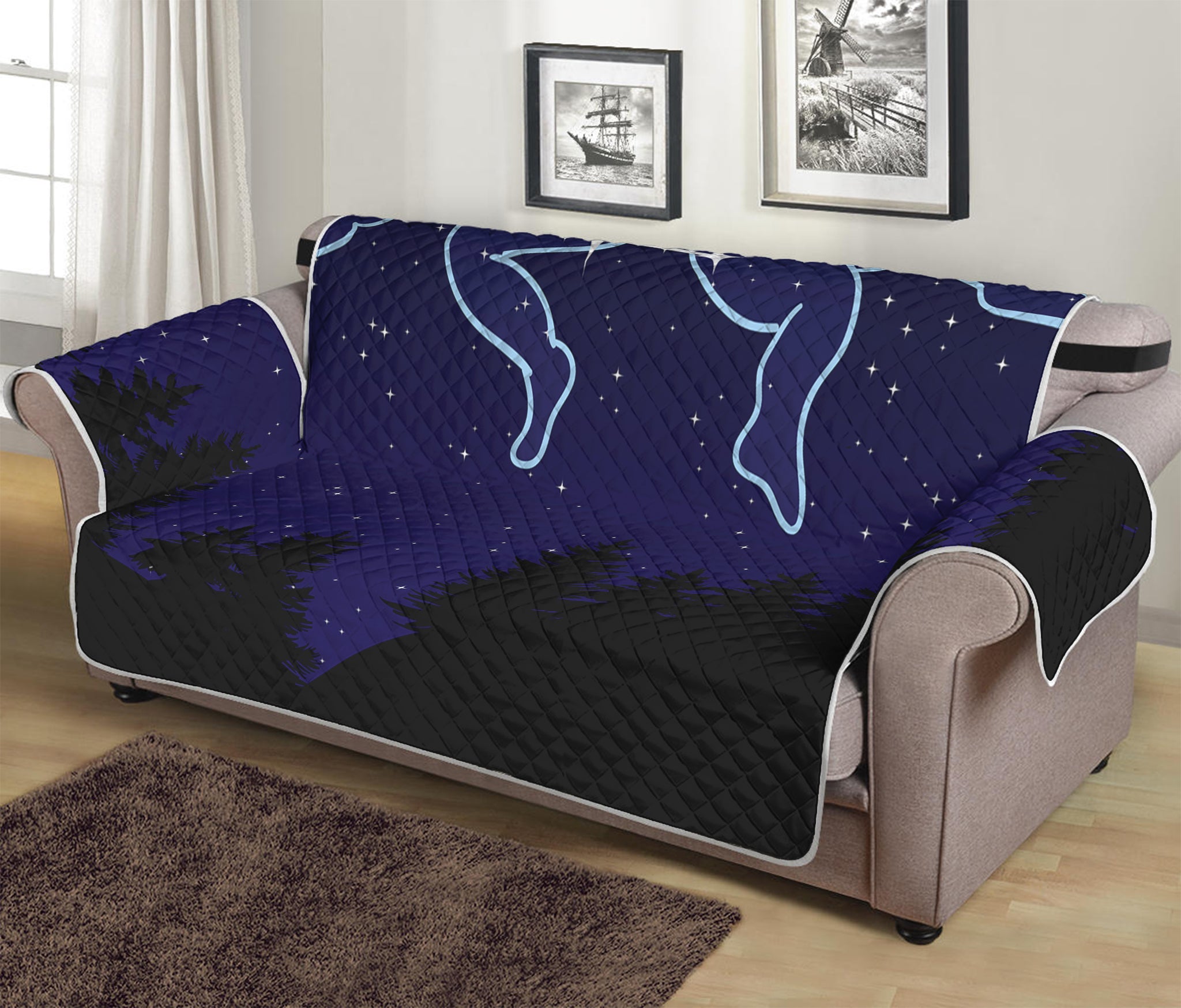 Gemini Constellation Print Sofa Protector