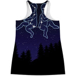 Gemini Constellation Print Women's Racerback Tank Top