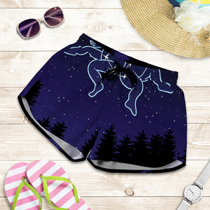 Gemini Constellation Print Women's Shorts