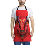 Geometric Bull Skull Print Apron