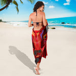 Geometric Bull Skull Print Beach Sarong Wrap