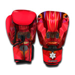 Geometric Bull Skull Print Boxing Gloves