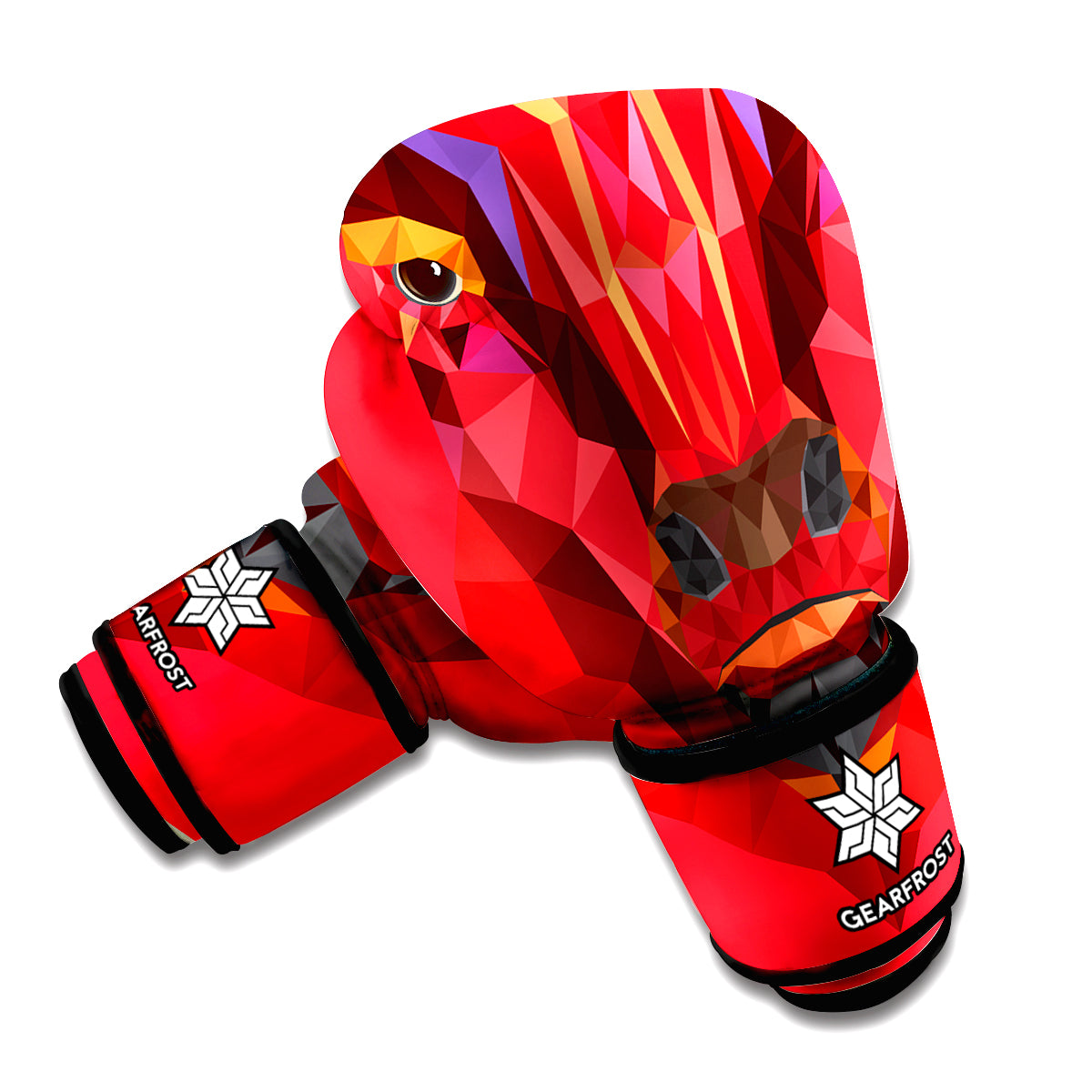 Geometric Bull Skull Print Boxing Gloves