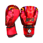 Geometric Bull Skull Print Boxing Gloves