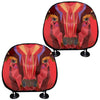 Geometric Bull Skull Print Car Headrest Covers