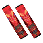 Geometric Bull Skull Print Car Seat Belt Covers