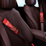 Geometric Bull Skull Print Car Seat Belt Covers