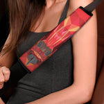 Geometric Bull Skull Print Car Seat Belt Covers