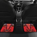 Geometric Bull Skull Print Front and Back Car Floor Mats