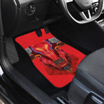 Geometric Bull Skull Print Front Car Floor Mats