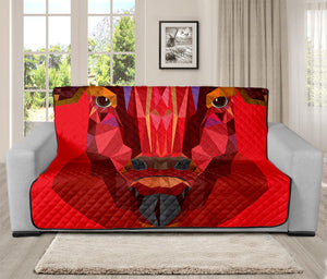 Geometric Bull Skull Print Futon Protector