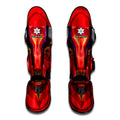 Geometric Bull Skull Print Muay Thai Shin Guards