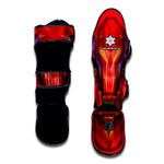 Geometric Bull Skull Print Muay Thai Shin Guard