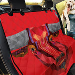 Geometric Bull Skull Print Pet Car Back Seat Cover