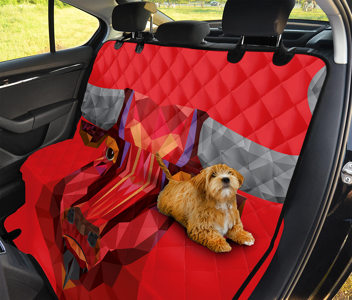 Geometric Bull Skull Print Pet Car Back Seat Cover