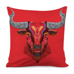 Geometric Bull Skull Print Pillow Cover