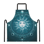 Geometric Celestial Sun And Moon Print Apron