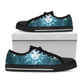 Geometric Celestial Sun And Moon Print Black Low Top Sneakers